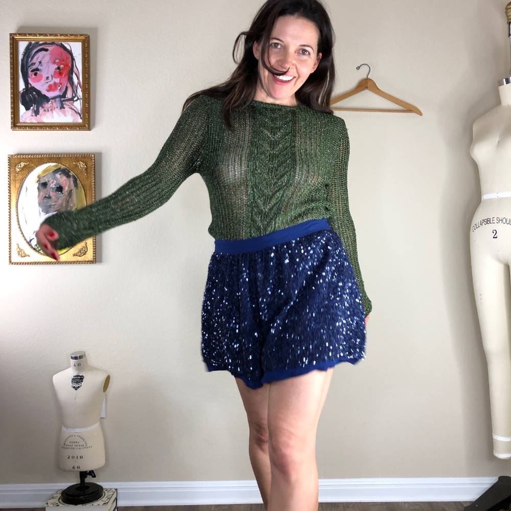 COPY - Paul & Joe Crocket Metallic Cable Knit Sweater